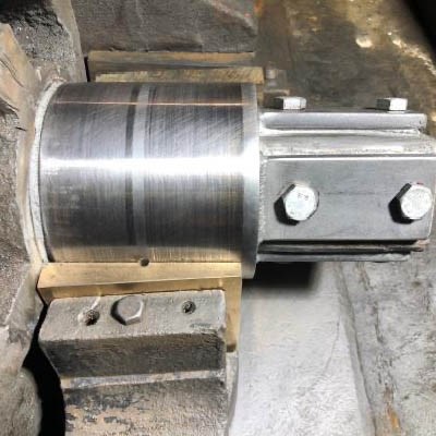 Sarehole Mill - Repairs to waterwheel shaft and main bearing 